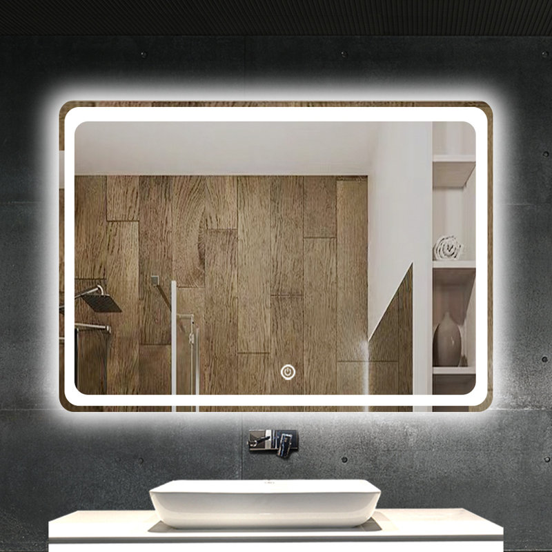 Orren Ellis Arnab LED600 800 32?? X 24?? Bathroom Mirror, Backlit